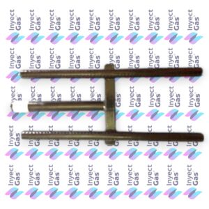 G 1063 QUEMADORES DE CHAPA 2 CAÑOS 50 X 20 CM 18.000 CAL (CAMARA 20 X 6 X 3 CM) ENLOZADO