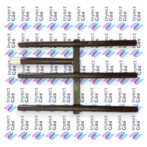 G 1064 QUEMADORES DE CHAPA 3 CAÑOS 50 X 30 CM 25.000 CAL (CAMARA 30 X 6 X 4 CM) ENLOZADO