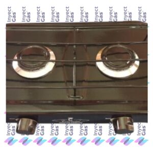 AV 2323 ANAFE GAS 2 HORNALLAS ENLOZADO C/MECHERO ALUMINIO CONOMETAL