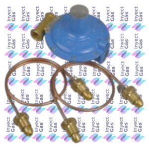 AV 2374 REGULADOR SUPER GAS PAZ CON 2 FLEXIBLES ECONOMICOS 90.000 CAL
