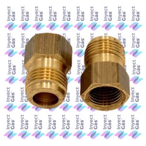 BG 2264 BRONCERIA PARA GAS  1/4 HEMBRA IZQUIERDO - 3/8 MACHO IZQUIERDO