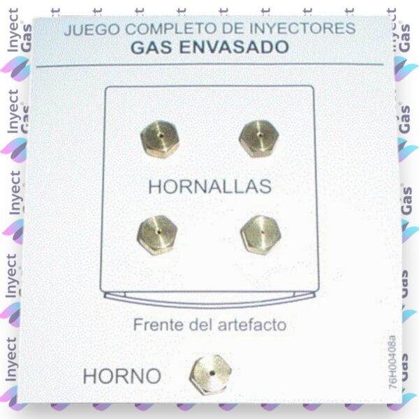 OR1003 KIT INYECTORES GLP SABAF-ARMENGOL DIAM 0.78-0.96-0.50-1.05 COCINAS GAS