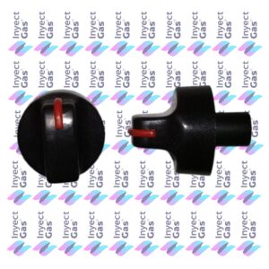 OR1087 PERILLA HORNO MARRON INSERTO ROJO COCINA CURVA S3 COCINAS GAS