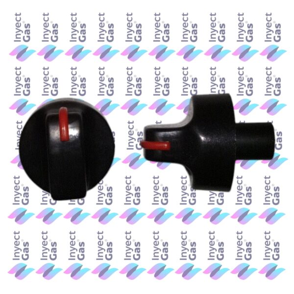 OR1087 PERILLA HORNO MARRON INSERTO ROJO COCINA CURVA S3 COCINAS GAS
