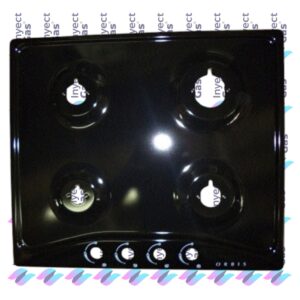 OR137 PLANCHA 714310 ANAFE 4HORNALLAS NEGRO ANAFE GAS