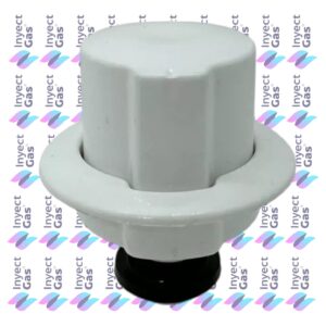 RV 6985 VOLANTE Y PERILLA PARA COCINA MACOSER/SINGER/FLORENCIA BLANCA CON ARO MODELO NUEVO