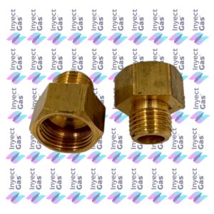 BG 2328 ADAPTADOR DE REDUCCION 1/4 MACHO DERECHO - 3/8 HEMBRA IZQUIERDO
