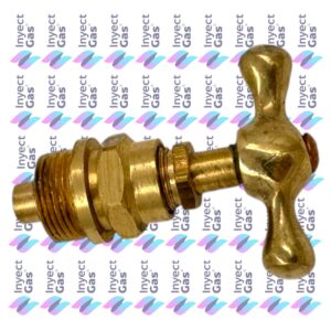 C 2041/4 LLAVE DE PASO 1/2" CON VOLANTE 1/2 CRUZ BRONCE F.V ESTRIA FINA