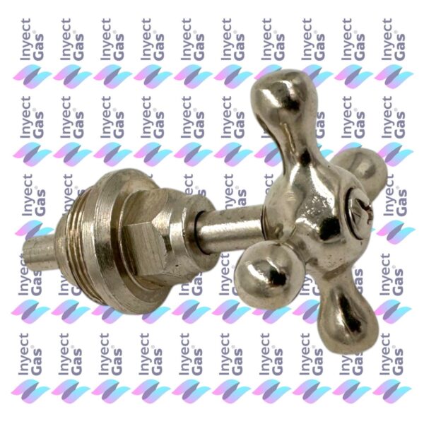 C 2044/2 LLAVE DE PASO 3/4" CROMO CON O´RING CON VOLANTE CRUZ F.V ESTRIA FINA
