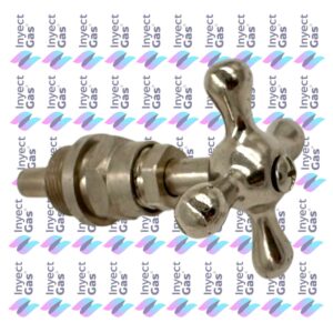 C 2063 LLAVE DE PASO 1/2" CON VOLANTE CRUZ CROMO CAUDAL ESTRIA GRUESA