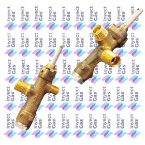 RV 3354 VALVULA DE SEGURIDAD CALEFACTOR COPPENS PELTRE 2500/4000 VASTAGO VARILLA ENTRADA 1/4 VIROLA SALIDA 1/4 VIROLA PILOTO 1/8 VIROLA
