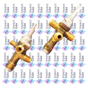 RV 3362 VALVULA DE SEGURIDAD CALEFACTOR EMEGE EURO TIRO BALENCEADO VASTAGO PERILLA ENTRADA 1/4 PESTAÑA SALIDA 1/4 VIROLA PILOTO 1/8 PESTAÑA