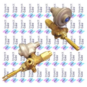RV 3366 VALVULA DE SEGURIDAD CALEFACTOR EMEGE EURO SIN SALIDA VASTAGO VARILLA ENTRADA 1/4 VIROLA SALIDA 1/4 PICO PILOTO 1/8 PESTAÑA
