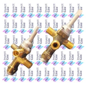 RV 3370 VALVULA DE SEGURIDAD CALEFACTOR ESKABE MOD ACTUAL VASTAGO PERILLA ENTRADA 1/4 VIROLA SALIDA 1/4 VIROLA PILOTO 1/8 VIROLA