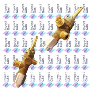 RV 3372 VALVULA DE SEGURIDAD CALEFACTOR ESKABE MINICONVEX MOD ACTUAL VASTAGO VARILLA ENTRADA 1/4 PESTAÑA SALIDA 1/4 VIROLA PILOTO 1/8 PESTAÑA