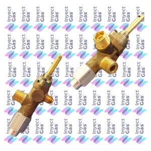 RV 3374 VALVULA DE SEGURIDAD CALEFACTOR ESKABE TITANIO MOD ACTUAL EITAR VASTAGO VARILLA ENTRADA 1/4 VIROLA SALIDA 1/4 VIROLA PILOTO 1/8 PESTAÑA