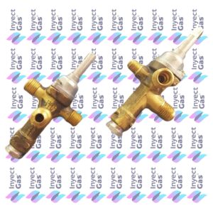 RV 3386 VALVULA DE SEGURIDAD CALEFACTOR INPOPAR MOD ACTUAL VASTAGO PERILLA ENTRADA 1/4 PESTAÑA SALIDA 2 DE 1/4 VIROLA PILOTO 1/8 PESTAÑA