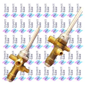 RV 3390 VALVULA DE SEGURIDAD CALEFACTOR INPOPAR 2500 CAL TANDIL VASTAGO PERILLA ENTRADA 1/8 PESTAÑA SALIDA 1/4 VIROLA PILOTO 1/8 PESTAÑA