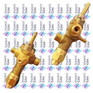 RV 3395 VALVULA DE SEGURIDAD CALEFACTOR LONGVIE EB 3000/5000 MOD ACTUAL VASTAGO VARILLA ENTRADA 1/4 VIROLA SALIDA 1/4 VIROLA PILOTO 1/8 VIROLA