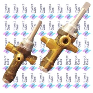 RV 3399 VALVULA DE SEGURIDAD CALEFACTOR MARTIRI VARIOS MODELOS MOD ACTUAL VASTAGO PERILLA ENTRADA 1/8 PESTAÑA SALIDA 1/4 VIROLA PILOTO 1/8 PESTAÑA