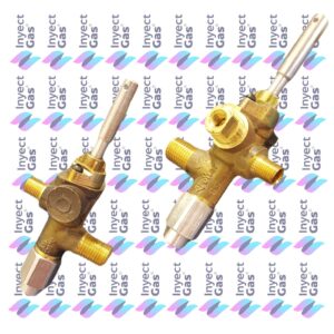 RV 3400 VALVULA DE SEGURIDAD CALEFACTOR OR-MAY LINEA EUROPEA SIN SALIDA VASTAGO VARILLA ENTRADA 1/4 VIROLA SALIDA 1/8 VIROLA PILOTO 1/8 VIROLA