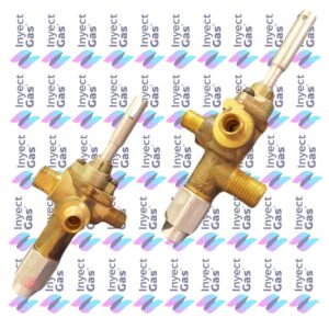 RV 3401 VALVULA DE SEGURIDAD CALEFACTOR OR-MAY LINEA EUROPEA TIRO BALANCEADO VASTAGO VARILLA ENTRADA 1/4 VIROLA SALIDA 1/8 VIROLA PILOTO 1/8 VIROLA