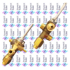 RV 3407 VALVULA DE SEGURIDAD CALEFACTOR ORBIS CALORAMA 411 VASTAGO VARILLA ENTRADA 1/4 VIROLA SALIDA 1/4 VIROLA PILOTO 1/8 PESTAÑA