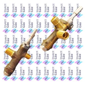 RV 3416 VALVULA DE SEGURIDAD CALEFACTOR STANDARD P/EQUIPO DE LE¥O VASTAGO PERILLA ENTRADA 1/4 VIROLA SALIDA 1/4 VIROLA PILOTO 1/8 VIROLA