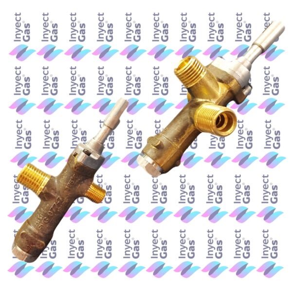 RV 3416 VALVULA DE SEGURIDAD CALEFACTOR STANDARD P/EQUIPO DE LE¥O VASTAGO PERILLA ENTRADA 1/4 VIROLA SALIDA 1/4 VIROLA PILOTO 1/8 VIROLA