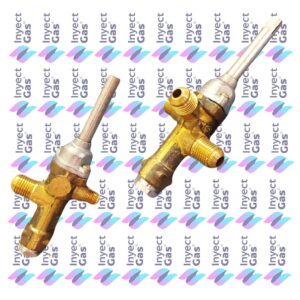 RV 3418 VALVULA DE SEGURIDAD CALEFACTOR THERMCO VR3               VASTAGO PERILLA ENTRADA 1/4 PESTAÑA SALIDA 1/4 PESTAÑA PILOTO 1/8 PESTAÑA