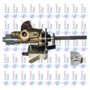 RV 6541 VALVULA DE SEGURIDAD COCINA CON BRIDA WHIRLPOOL VASTAGO 6mm SALIDA A 45º COAXIAL CON SWITCH DE ENCENDIDO