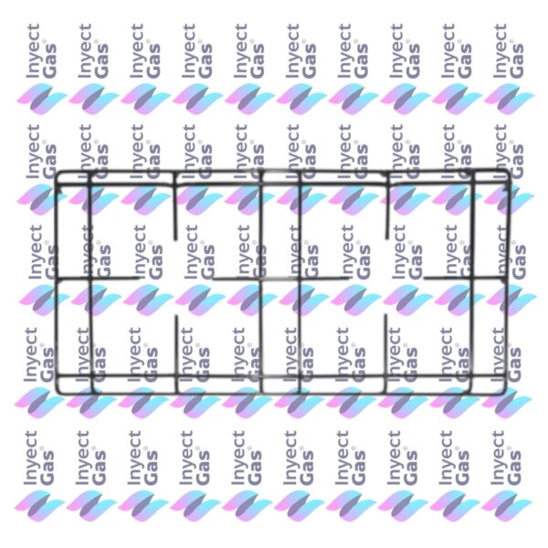RV 4384 REJILLA DE PLANCHA PARA COCINA DOMEC DIVIDIDA ENLOZADA (JUEGO) 26 X 53