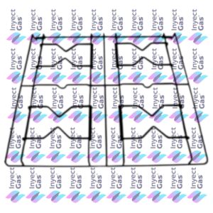 RV 4416 REJILLA DE PLANCHA PARA COCINA ORBIS COQUETA CON MÓDULO ENLOZADO 46 X 47