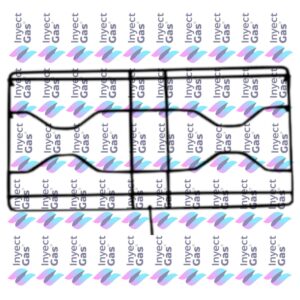 RV 4419 REJILLA DE PLANCHA PARA COCINA ORO AZUL ESKABE LOZA (JUEGO) 41,8 X 20,8