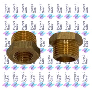 BG 2001 BRONCERIA PARA GAS 1/4 HEMBRA DERECHO - 3/8 MACHO IZQUIERDO