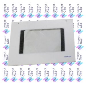 VID106 Vidrio Templados para Horno x Marca (ORIGINALES) EMEGE EXTERNO 56.1X37.1 BLANCO