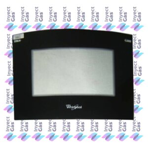 VID209 Vidrio Templados para Horno x Marca (ORIGINALES) WHIRLPOOL EXTERNO 53X46CM  ESPEJO NEGRO WFB/WFX56 CURVO