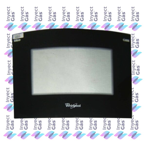 VID209 Vidrio Templados para Horno x Marca (ORIGINALES) WHIRLPOOL EXTERNO 53X46CM  ESPEJO NEGRO WFB/WFX56 CURVO