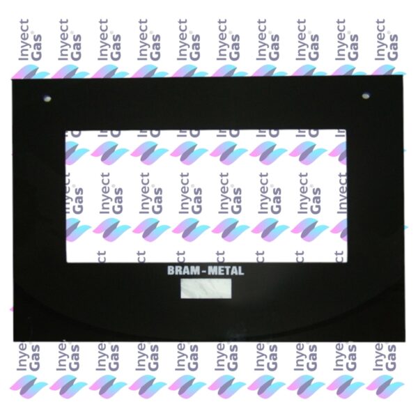 VID44 Vidrio Templados para Horno x Marca (ORIGINALES) BRAM-METAL EXTERNO 53X45,5 4 HORNALLAS NEGRO